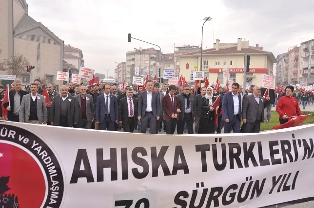 Ahıskalılardan sessiz yürüyüş
