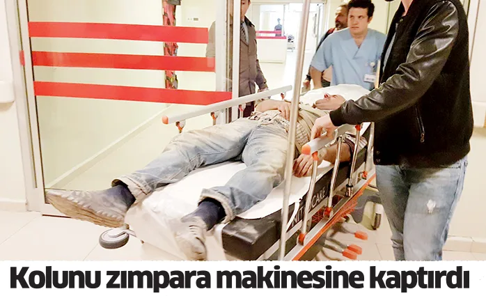 Kolunu zımpara makinesine kaptırdı