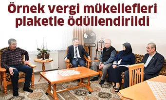Örnek vergi mükellefleri plaketle ödüllendirildi