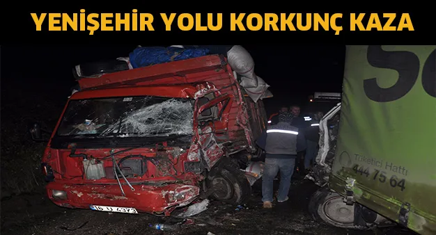 Yenişehir Yolu'nda korkutan kaza 1 kişi ağır yaralandı