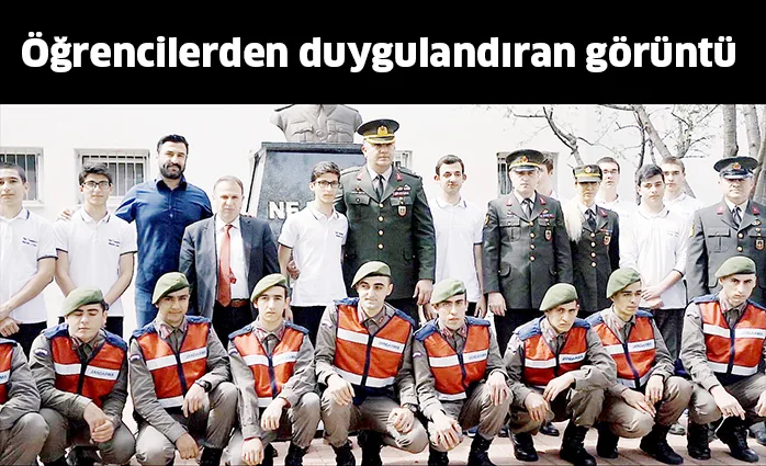 Öğrencilerden duygulandıran görüntü