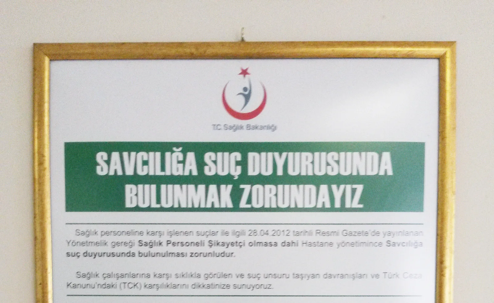 “Sağlıkta Şiddet” hastane duvarlarında