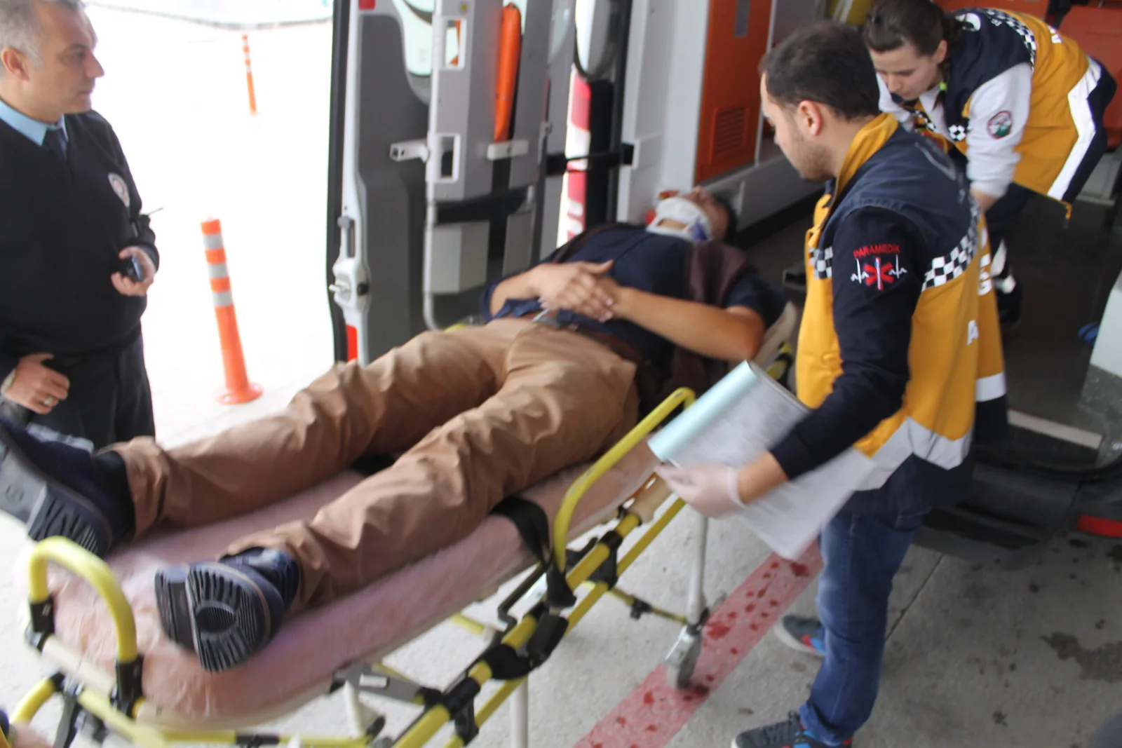 Sanayi Caddesi'nde korkutan kaza