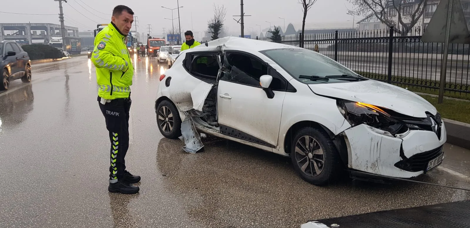 İnegöl'de korkutan kaza; 1 taralı