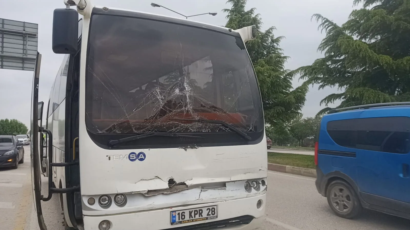 İnegöl'de korkutan kaza