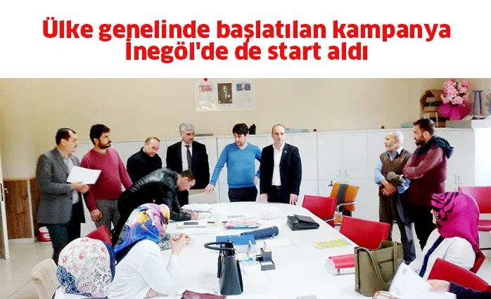 Ülke genelinde başlatılan kampanya İnegöl'de de start aldı