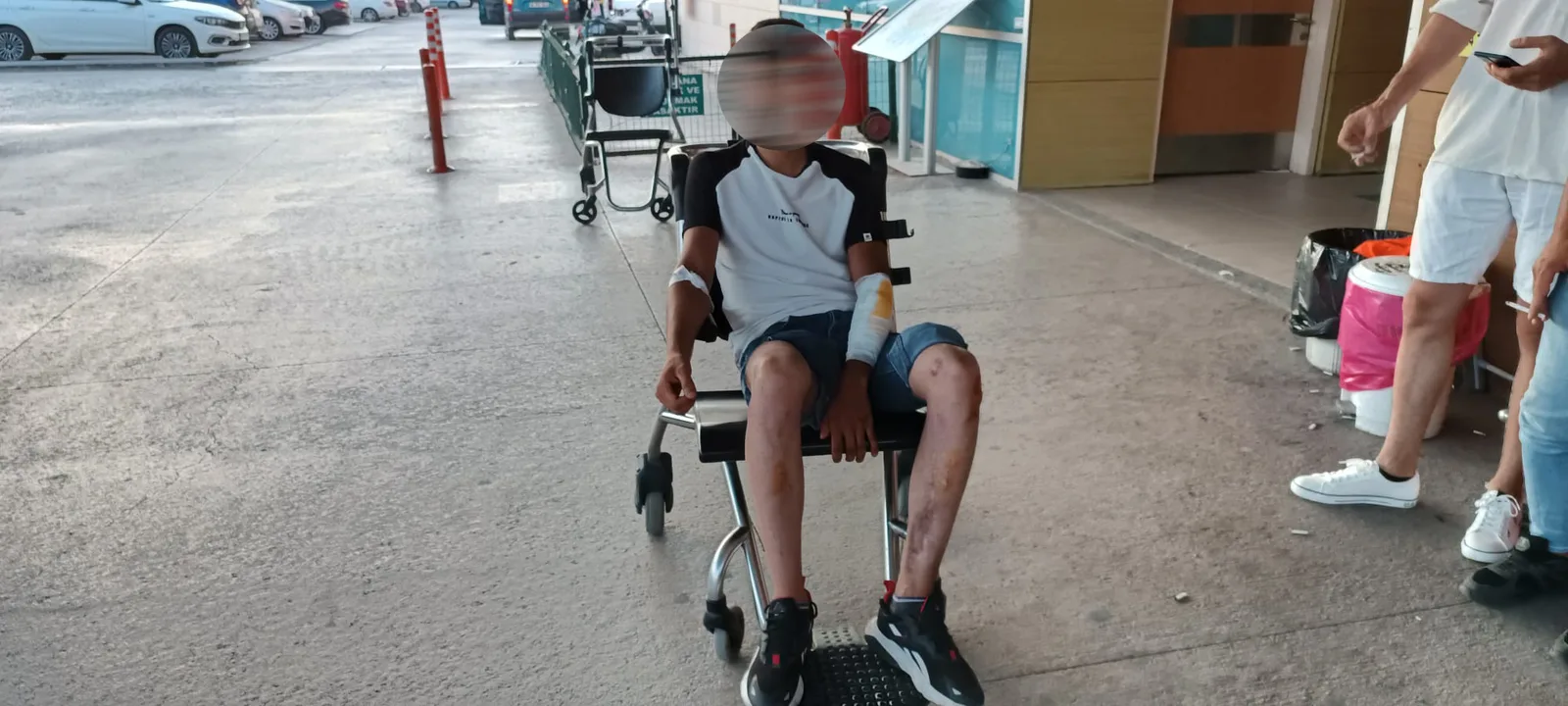 Motosiklet sürücüsü ölümden döndü