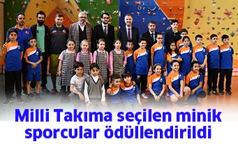 Milli Takıma seçilen minik sporcular ödüllendirildi