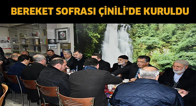 Bereket sofrası Çinili'de kuruldu