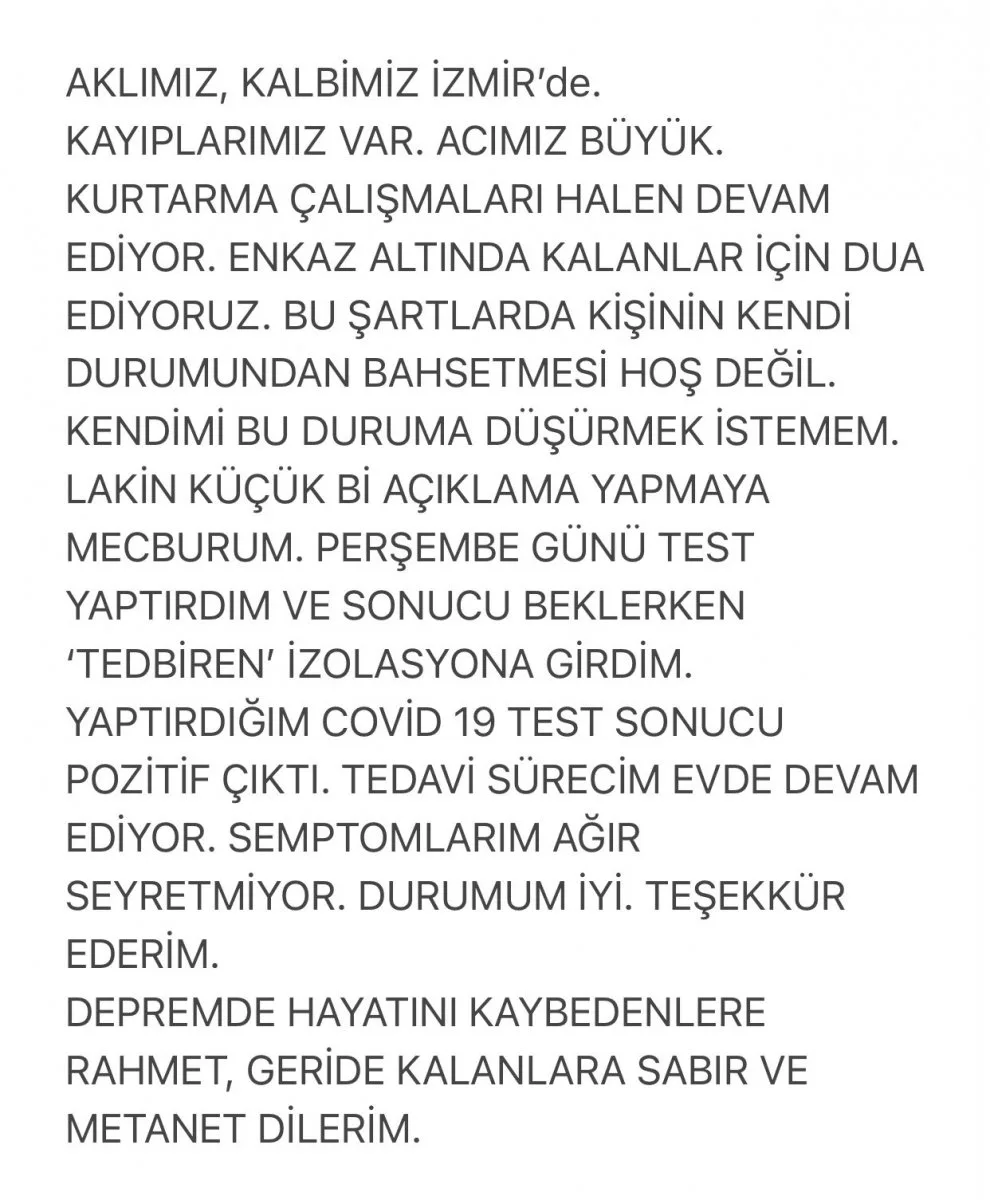 İsmail Küçükkaya, koronavirüse yakalandı #1