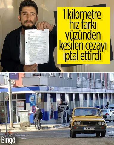 Bingöl'de 288 TL'lik trafik cezasını iptal ettirdi