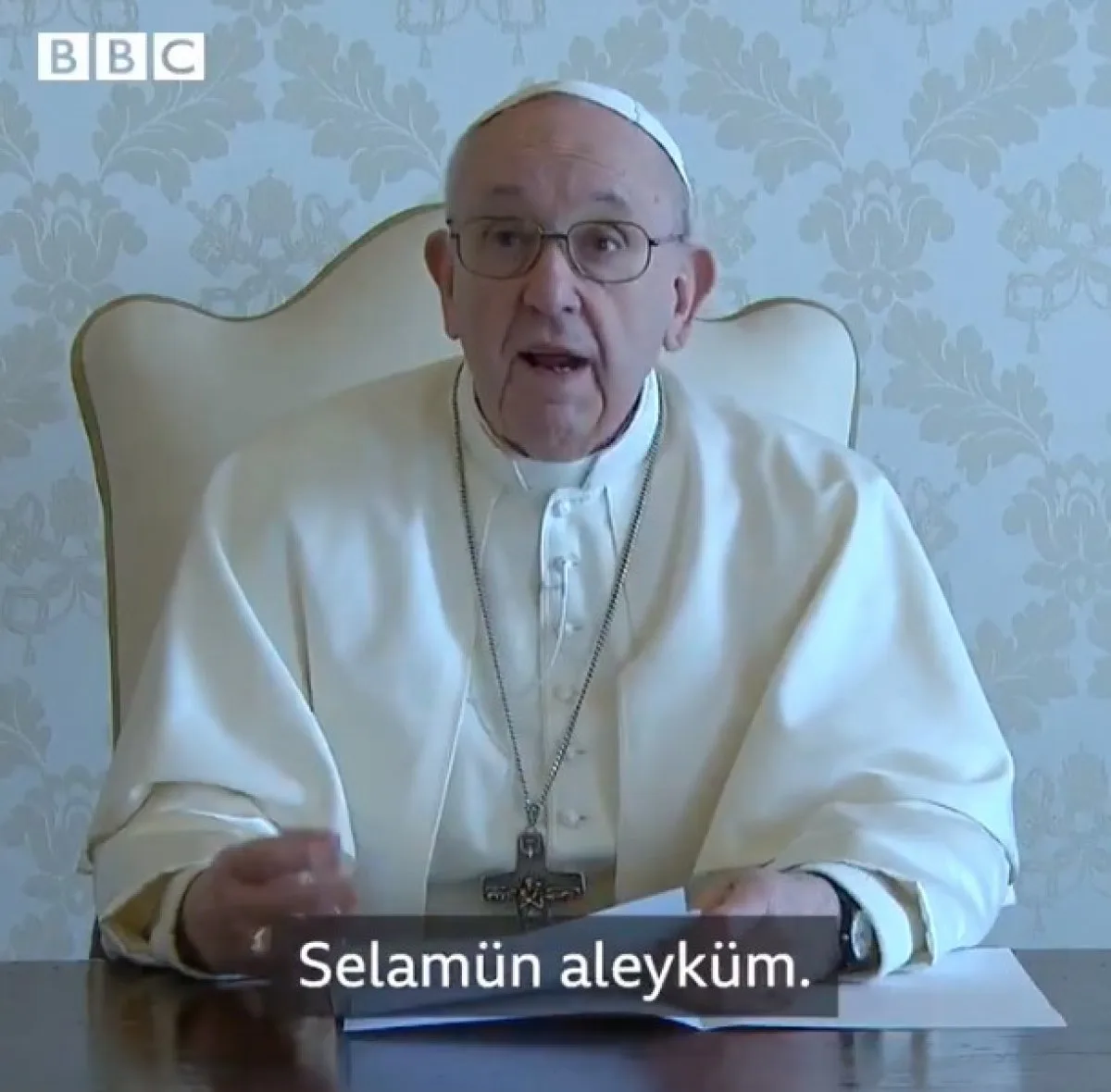 Papa, selamün aleyküm diyerek konuşmasına başladı #1