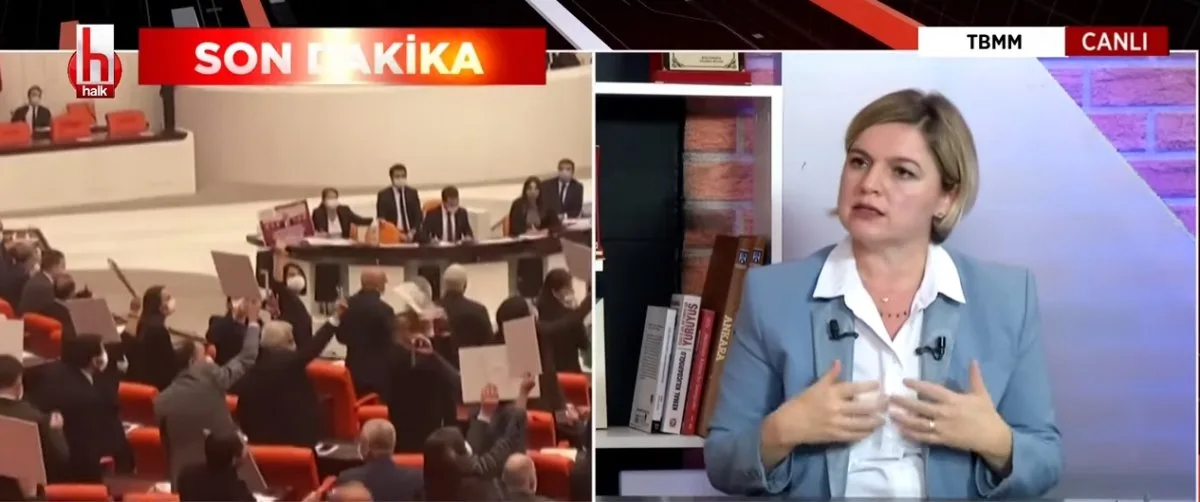 CHP li Selin Sayek Böke nin HDP de yaşananlar sonrası ağlamaklı halleri #1