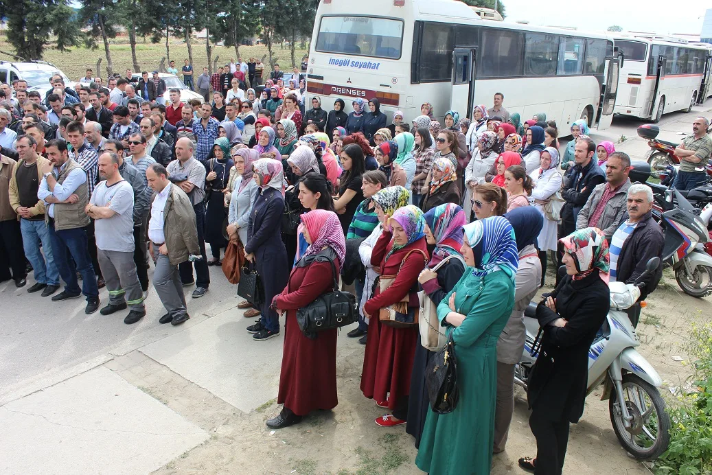 İnegöllü işçiler meslektaşlarını unutmadı
