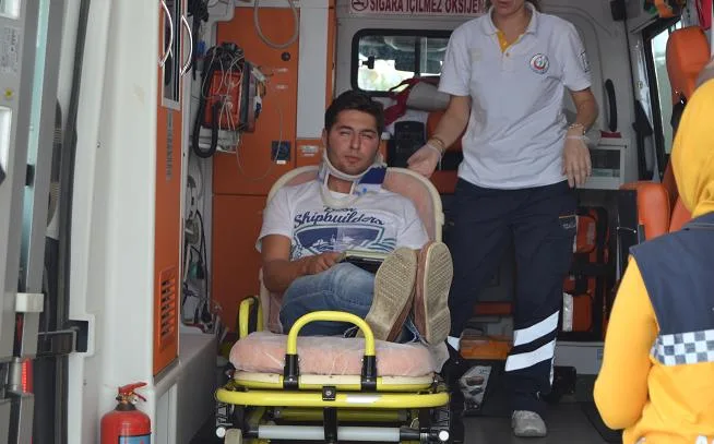 Aracın motoru fırladı