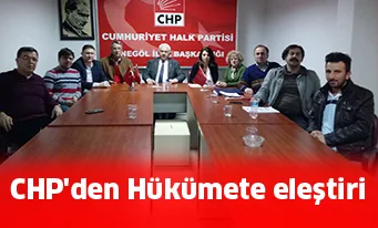 CHP'den Hükümete eleştiri