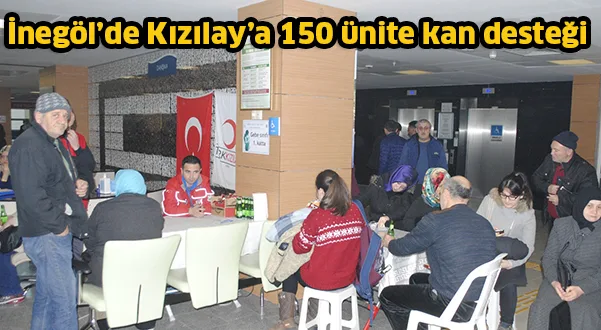 İnegöl’den Kızılay’a 150 ünite kan desteği