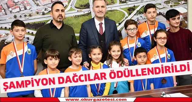 Şampiyon dağcıları Ödüllendirildi