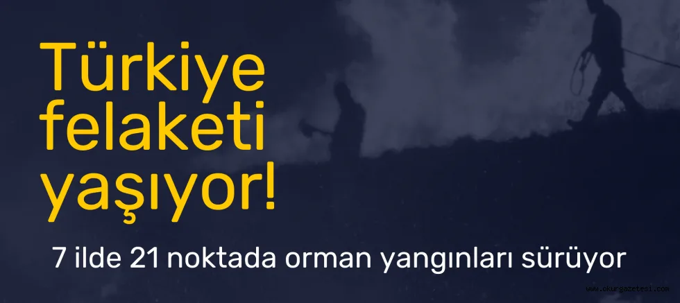 7 ilde 21 noktada orman yangınları sürüyor