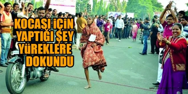 70 yaşındaki kadın, kocasının tedavisi için koşu yarışına katılıp birinci oldu!
