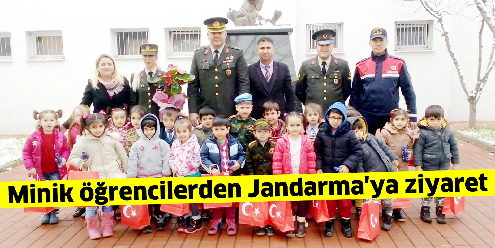 Minik öğrencilerden Jandarma'ya ziyaret