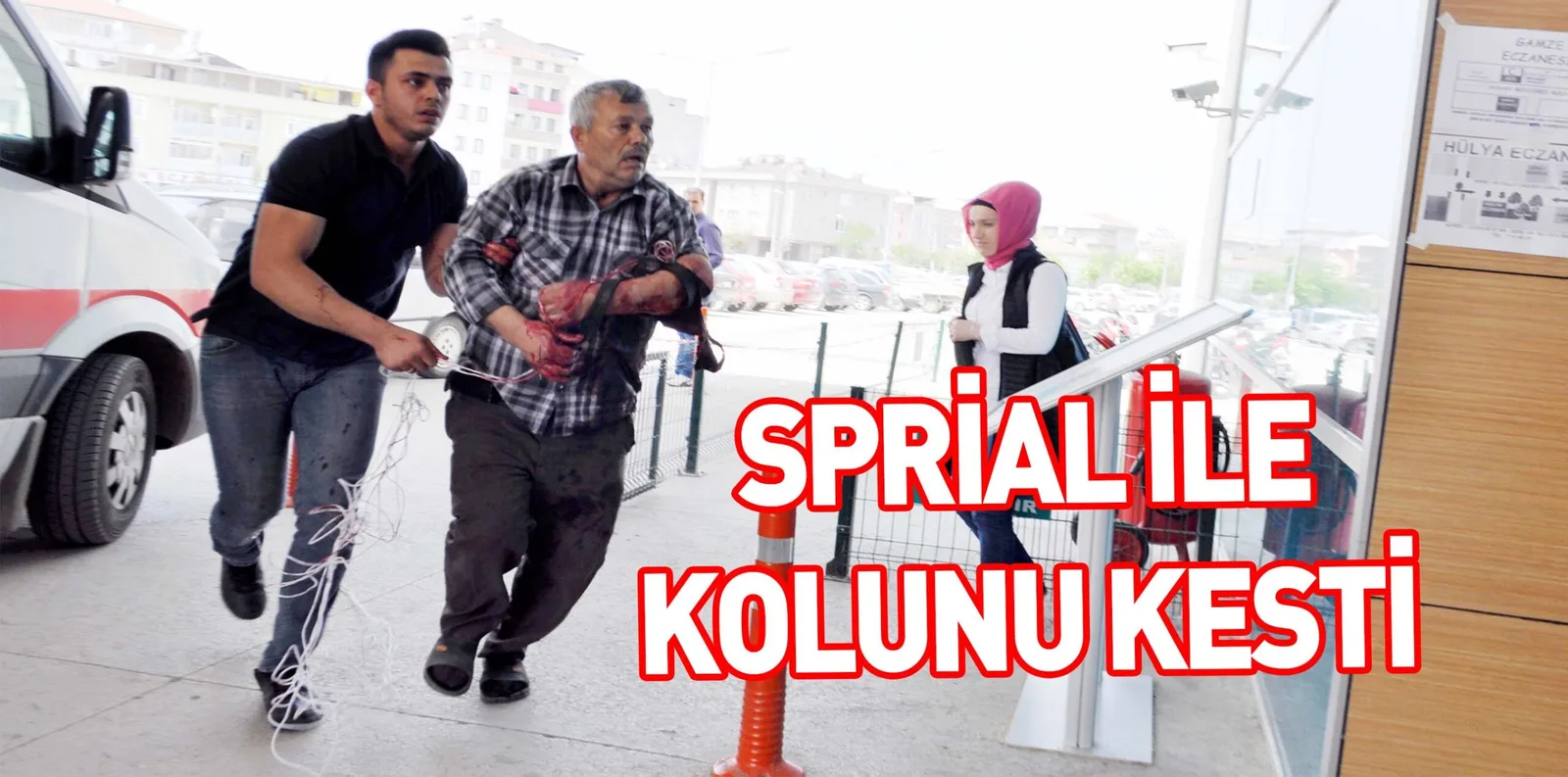 SPRİAL İLE KOLUNU KESTİ