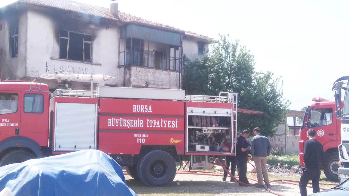 Mesudiye'de korkutan yangın