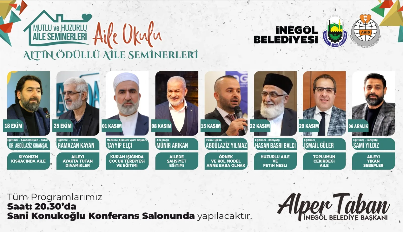 İnegöl’de ‘Aile Okulu’ eğitimleri başlıyor