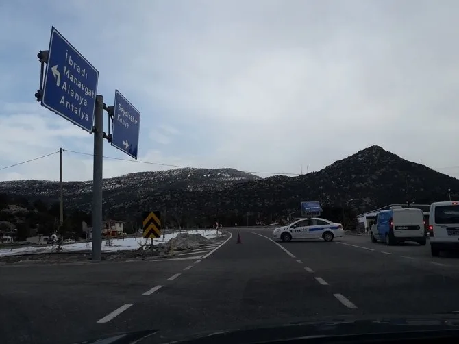 Akseki-Seydişehir Karayolunda Buzlanma