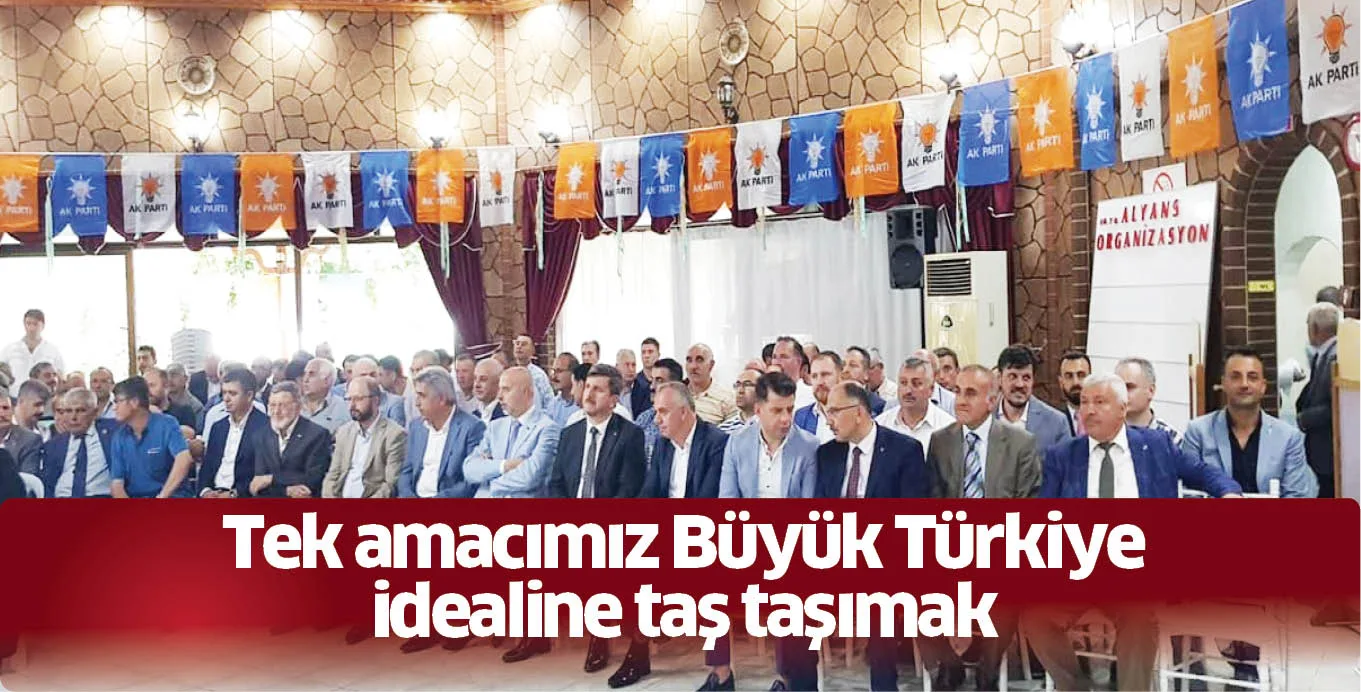 Tek amacımız Büyük Türkiye idealine taş taşımak