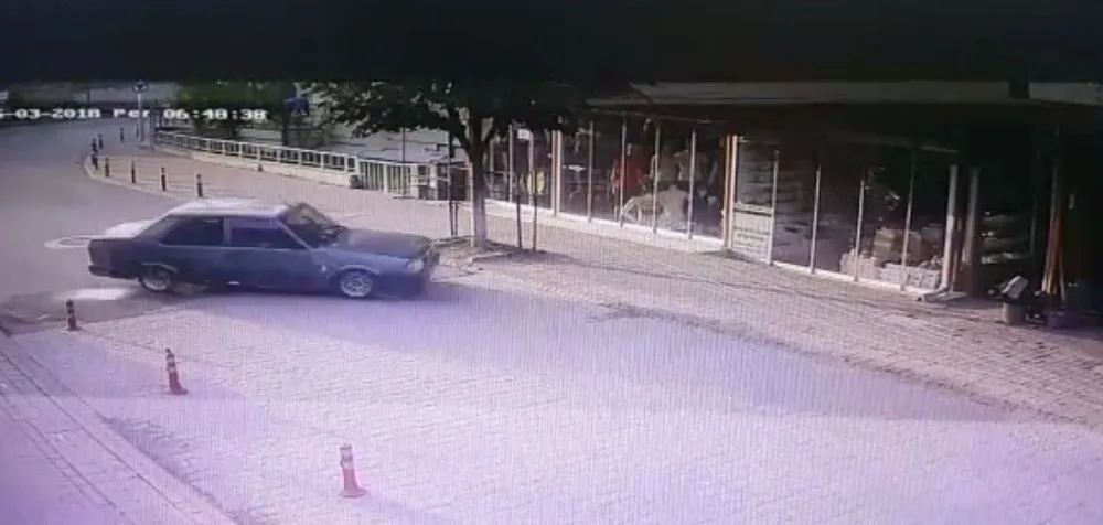 Alkollü Sürücü İş Yerine Girdi