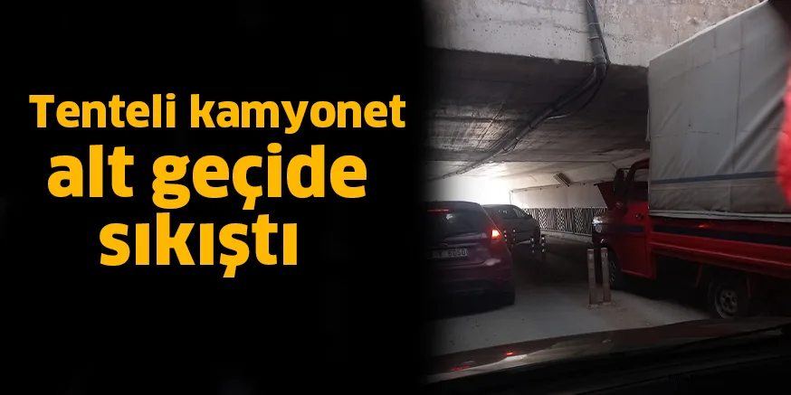 Alt geçide sıkıştı