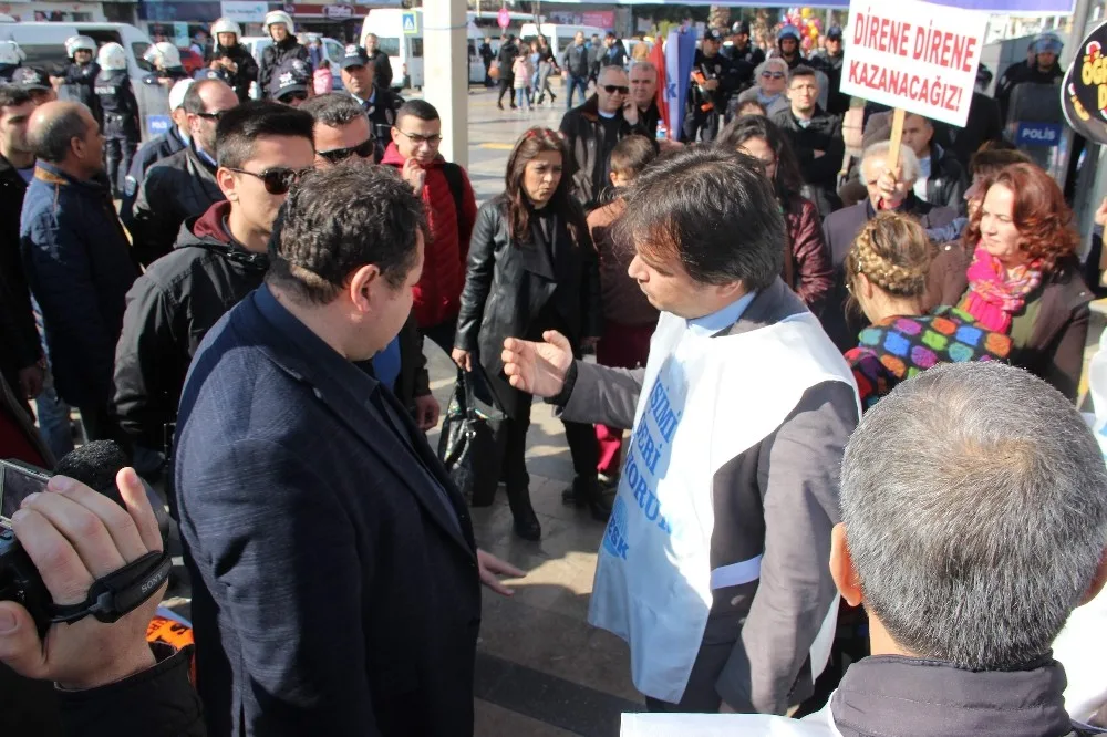 Aydında Eğitim-Sen Eylemine Polis Müdahalesi
