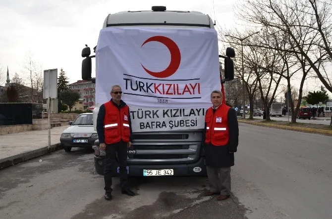 Bafradan Halepe 25 Ton Yardım Malzemesi
