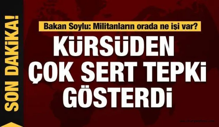 Bakan Soylu'dan sert tepki: 'Terör militanlarıyla orada ne işi var?'