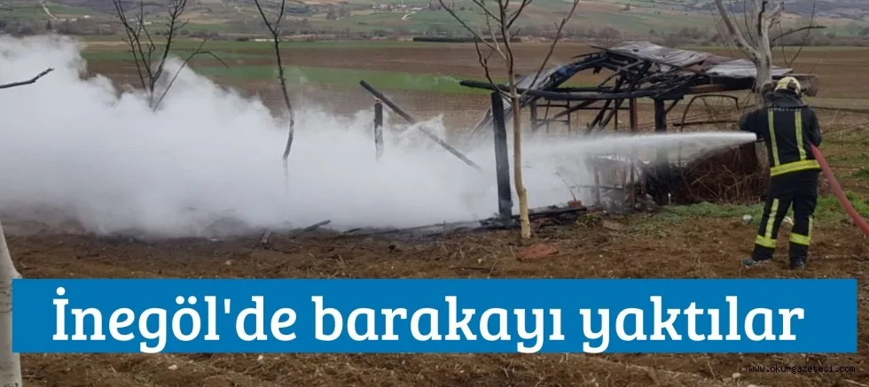 Barakayı ateşe verdiler