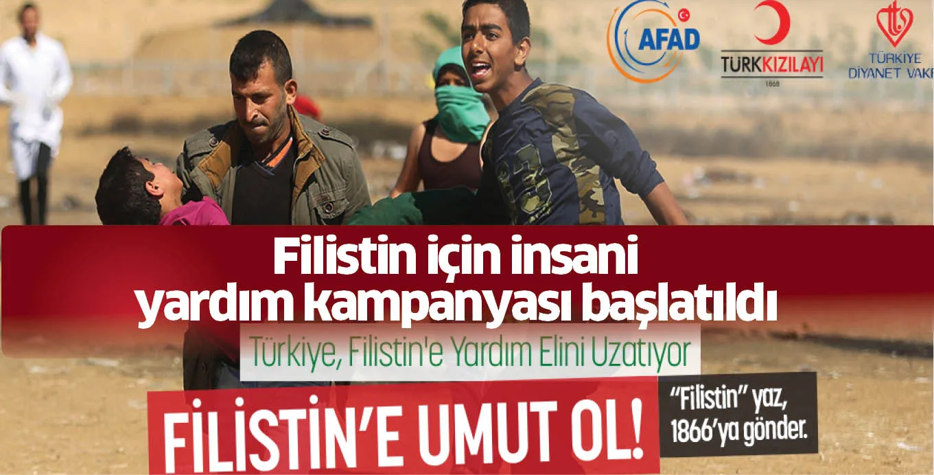 Filistin için insani yardım kampanyası başlatıldı