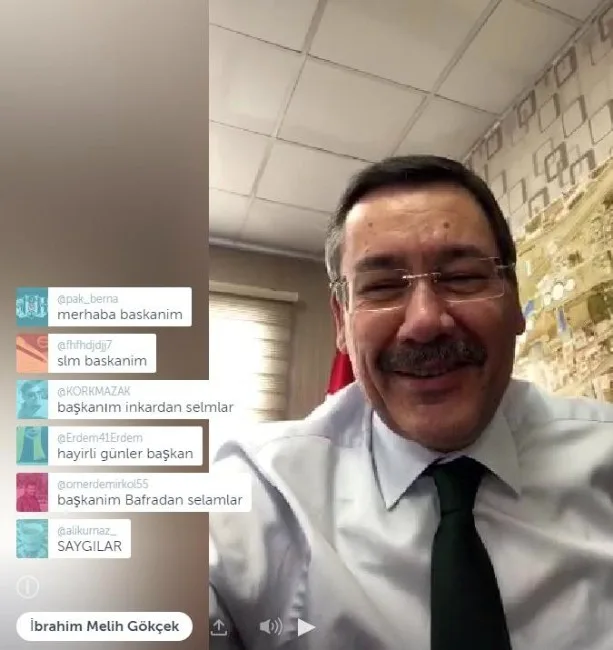 Başkan Gökçek, Periscopeta