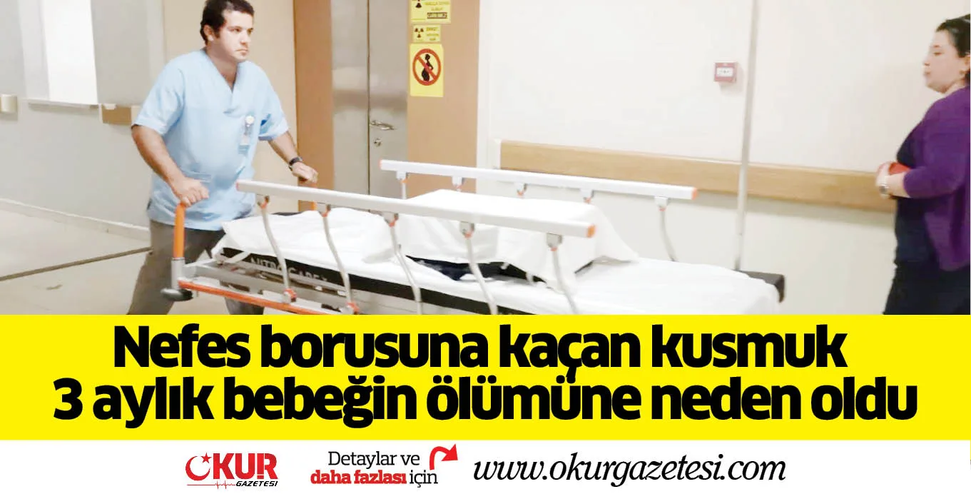 Nefes borusuna kaçan kusmuk 3 aylık bebeğin ölümüne neden oldu