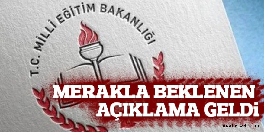 BEKLENEN AÇIKLAMA GELDİ