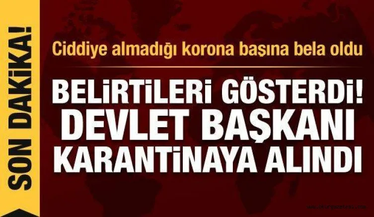 Belirtiler baş gösterdi! Ciddiye almadığı koronavirüs Bolsonaro'yu vurdu