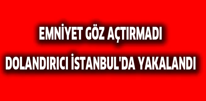 EMNİYET GÖZ AÇTIRMADI DOLANDIRICI İSTANBUL'DA YAKALANDI