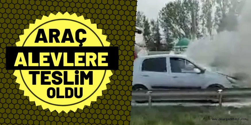 Birden alev aldı
