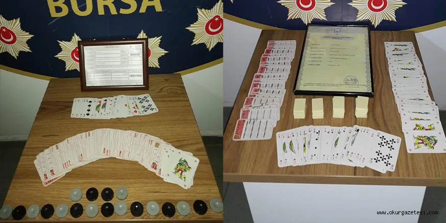 Bursa'da kumar oynandığı belirlenen kıraathanelere baskın düzenlendi