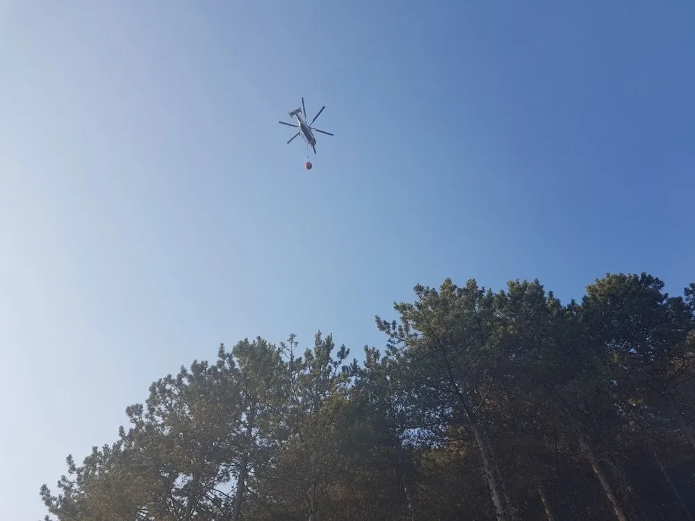 Bursada 4 Helikopterle Müdahale Edilen Orman Yangını Kontrol Altına Alındı
