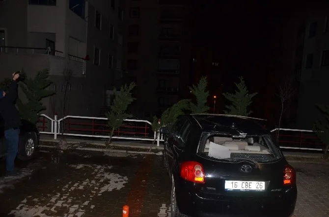 Bursada Şiddetli Lodos Ağaçları Söktü, Çatıları Uçurdu