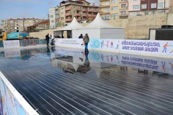 Buz Pateni Pisti Süleymanpaşada Hizmete Girmeye Hazırlanıyor