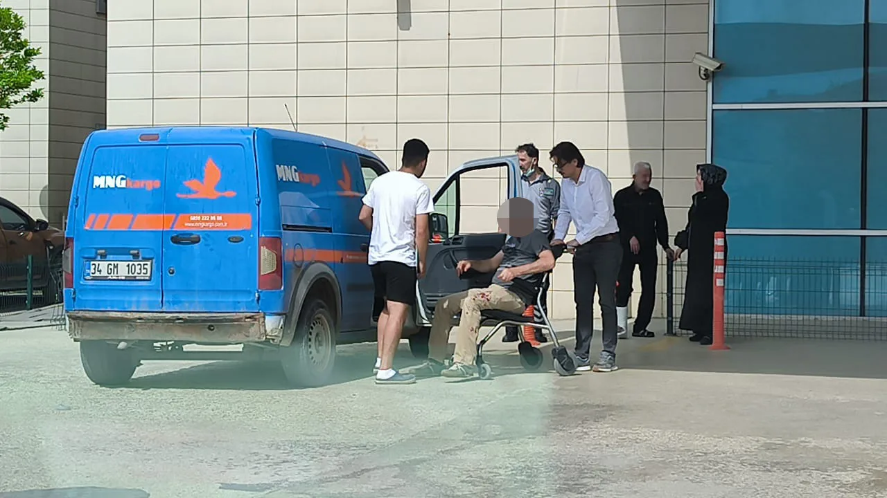 İnegöl'de kargo aracı ile hastaneye yetiştirildi