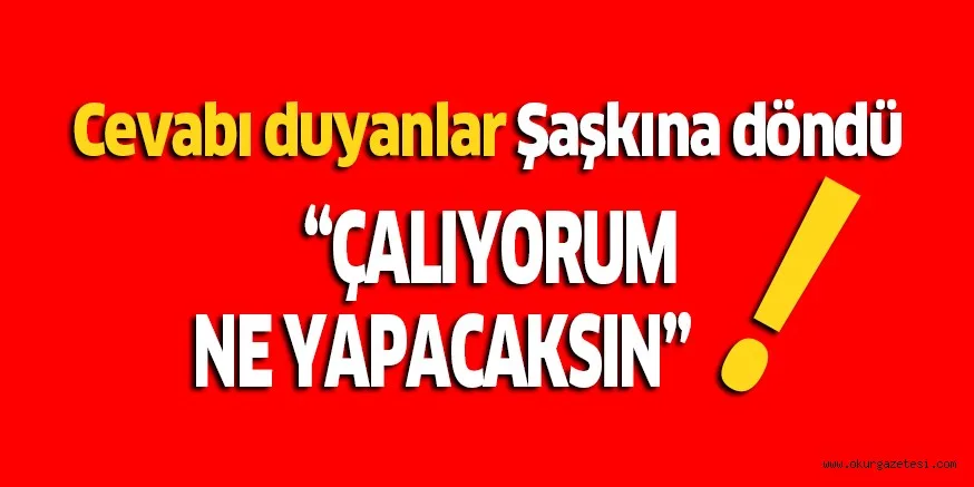 “ÇALIYORUM NE YAPACAKSIN”