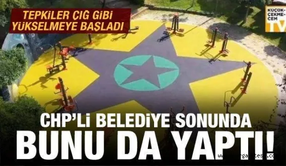CHP'li belediye çocuk parkına 'YPG/PKK' paçavrasını resmetti